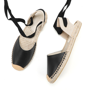 Sandales romaines en cuir à lanières plates pour femmes de haute qualité nouveau Style espadrilles en peau de vache chaussures confortables pour femmes PU utilisation en plein air - Product Image 3