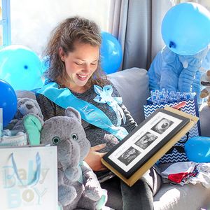 Cadre photo triple échographie 2026 pour annonce de grossesse et cadeau de baby shower pour futurs parents - Product Image 5