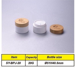Đôi Tường PP Mỹ Phẩm Lọ Nhựa Với Nắp Tre - Product Image 2