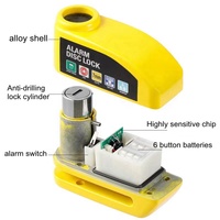 Verrou de frein de vélo de qualité supérieure, alarme sonore 130 dB, étanche, antivol, verrou de frein intelligent pour vélo