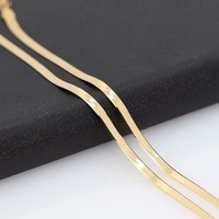 Collares y Pulseras de Cadena de Espiga de Serpiente de Oro Amarillo Sólido de 18k de Moda del Fabricante para Bodas y Fiestas, Idea de Regalo Perfecta