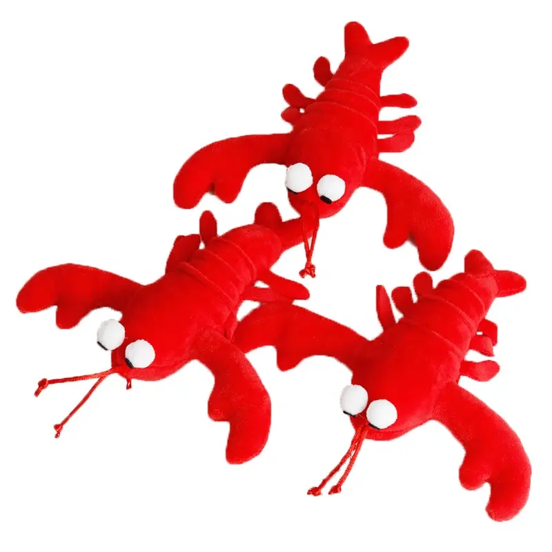 Bonito lobster brinquedo de pelúcia, chaveiro de pelúcia com animais pequenos de pelúcia