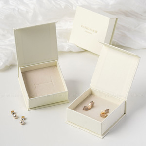 PandaSew Custom Logo Luxury Magnetic Closing <strong>Gift</strong> Cosmetics <strong>Earrings</strong> Necklace Rings Packaging Jewelry <strong>Box</strong> - Product Image 2