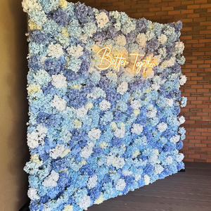 Y-FW017 bán buôn Lụa Nhân Tạo hoa hồng tường cuộn lên tường hoa trang trí 5D Hoa Tường Backdrop 8ft x 8ft cho trang trí đám cưới - Product Image 6