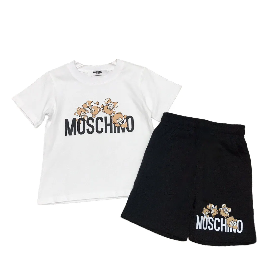 Children Quality Casual Summer Brand Clothes Girls Boys T Shirt and Short For Kids Set Suit