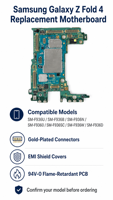 Carte mère logique pour Samsung Galaxy Z Fold 4 F936B 256G 512G SM-F936U avec puces complètes et plaque déverrouillée