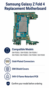 เมนบอร์ดแท้สำหรับ <span class=keywords><strong>Samsung</strong></span> <span class=keywords><strong>Galaxy</strong></span> <span class=keywords><strong>Z</strong></span> Fold 4 F936B 256G 512G รุ่น SM-F936U พร้อมชิปครบชุด ปลดล็อคแล้ว - Product Image 4