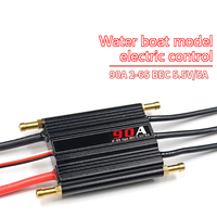 Contrôleur de vitesse ESC brushless étanche en plastique 50A-150A 2-6S avec carte de programmation et SBEC pour bateaux RC et jouets