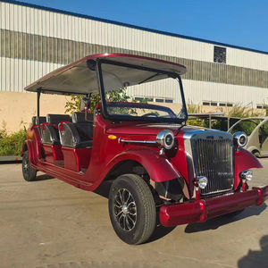 Nouveau produit Voiture de tourisme classique rouge à 4 rangées Voiture de tourisme électrique Voiture classique Voiturette de golf à vendre - Product Image 1