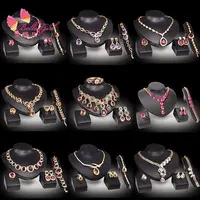 Bigswegirl — ensemble de bijoux indiens pour femme, 4 pièces, collier xoxo, couleur or, Style mariage, 2022