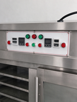 Mesin Pengering Makanan 2 Pintu 50 Loyang Kontrol Ganda Suhu Independen Oven Pengering Buah Daging Multi-Lapisan
