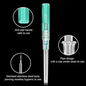 Aiguilles de perçage jetables en gros Hadiyah, <span class=keywords><strong>cathéter</strong></span>, aiguilles de perçage pour le corps, aiguille de tatouage - Product Image 5