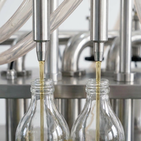 Máquina Automática de Llenado de Bebidas y Jugos, Equipo de Embotellado Lineal de 4 Cabezas para Jugo de Naranja Fresco