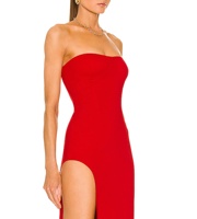 Fabricant de vêtements chinois, robe longue rouge élégante tendance, vente chaude de l'été 2022
