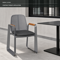Ensemble de bistrot moderne pour l'extérieur, structure en aluminium thermolaqué, mobilier de jardin, ensemble de salle à manger
