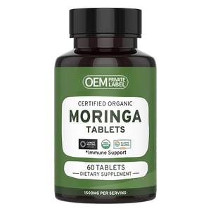 Comprimés de Moringa certifiés GMP 1500mg OEM/ODM – Compléments alimentaires et vitamines pour le soutien immunitaire des femmes enceintes, nouveau-nés et adultes - Product Image 1