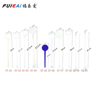 Cocktail Stirrers 19cm Plastic Printable For Beverages Coffee Square <b>Headed</b> - Product Image 4