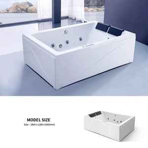 Bain à remous intérieur à jets <span class=keywords><strong>SPA</strong></span> pour <span class=keywords><strong>couple</strong></span>, baignoire 1,80 m, deux personnes, acrylique, <span class=keywords><strong>massage</strong></span> à air pour 2 personnes, garantie 5 ans, 5 ans - Product Image 2