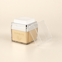 Pot à crème sans air carré XINKAI, logo personnalisé, pot cosmétique en acrylique sous vide pour crème pour le visage, emballage pour soins de la peau