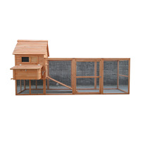 Poulailler en bois imperméable et cage pour animaux de compagnie pour poulets lapins chiens-motif animal toutes saisons
