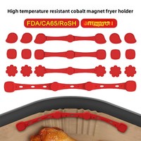 Support magnétique pour friteuse à air chaud en stock – Clip en gel de silicone résistant aux hautes températures pour friteuses à air