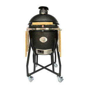 Engsel Premium 56cm <span class=keywords><strong>Kamado</strong></span> 22 inci keramik BBQ arang Grill dengan lubang kayu bergerak keranjang untuk pesta luar ruangan berkemah - Product Image 2