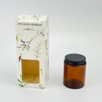 Boîte diffuseur de parfum pour voiture avec logo personnalisé en feuille d'or, emballage de luxe en carton avec fenêtre transparente