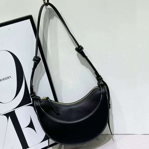 Sac Hobo pour femme en cuir PU de conception française, motif litchi texturé, sacoche de <span class=keywords><strong>selle</strong></span> avec bandoulière croissante à porter sous le bras - Product Image 5