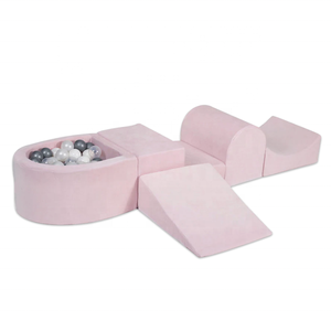 Ensembles d'équipements de jeu doux d'intérieur portables en mousse à mémoire de forme souple pour tout-petits et bébés, avec <span class=keywords><strong>piscine</strong></span> à balles - Product Image 1
