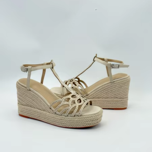 Design estivo nuovo stile Versatile con zeppa e <span class=keywords><strong>tacco</strong></span> <span class=keywords><strong>interno</strong></span> con suola spessa sandali Casual da donna - Product Image 3
