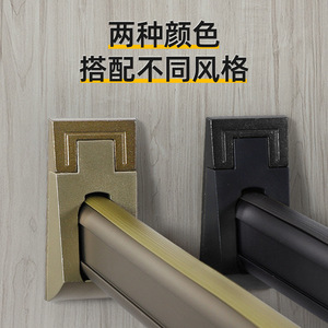 Aluminum Alloy <b>Wardrobe</b> <b>Hanging</b> Rod 0.8mm 1.0mm 1.2mm Thickness Wall Mount Non Detachable Modern Simple Design - Product Image 5