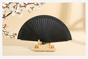 Grand éventail pliant en bambou personnalisé de 33 cm, modèle ange style fête, artisanat avec fonction portable pour souvenir ou décoration - Product Image 4