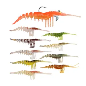 New Multinode Shrimp Lures Sea Fishing With Luminous Prawns Soft Bait Perch