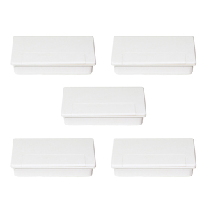Plasquare moderno cavo di plastica bianca Grommet Set da tavolo 5 pezzi per Home Office Hotel mobili EMUCA 3920015 - Product Image 1