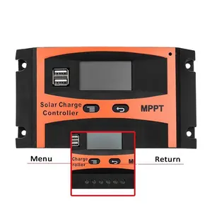 Mppt pengendali daya matahari, 12/24/36/48v untuk dijual 100A pengontrol pengisian daya matahari mppt pengontrol pengisian tenaga surya 12v