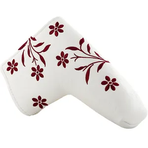 Good Quality Custom Embroidery Logo Putter Head Cover Golf Headcover Blade Putter Covers