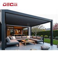 Système de toit à persiennes étanches motorisées Patio Jardin Balcon Bio Climatique Pergola étanche à la pluie Pergola à auvent en aluminium