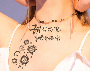 Venta al por mayor <span class=keywords><strong>de</strong></span> pegatinas <span class=keywords><strong>de</strong></span> tatuaje temporal estilo coreano INS pequeñas y frescas <span class=keywords><strong>letras</strong></span> <span class=keywords><strong>de</strong></span> celebridad INS líneas inglesas personalidad Stick-Ons - Product Image 4