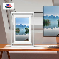 Marco de Fotos Digital Acrílico Transparente de 5 Pulgadas y 4 GB con Pantalla IPS para Arte NFT, Video, Objeto Infinito, Venta al por Mayor