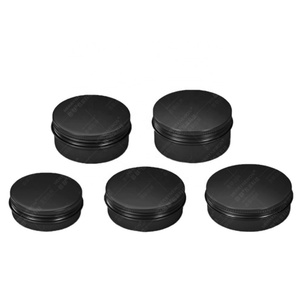 50ml 100ml 150ml Black Aluminum Tin Can Metal Seamless Packaging Custom logo Portable Empty Aluminum Can Jar 30ml 60ml - Product Image 2