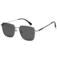 Lunettes de soleil polarisées pour hommes, monture carrée de grande taille, protection UV400 pour la conduite, la pêche, les sports de plein air