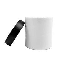 De luxe Valentine Papier Emballage Chapeau Cylindre Cadeau De Mariage Rose Bouquet Rigide Fleur Ronde Boîte