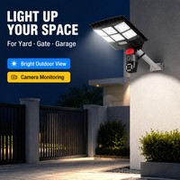 Luz de Calle Solar Integrada con Cámara de Doble Lente y Alarma de Advertencia Roja, Personalizable OEM/ODM, para Seguridad en Almacenes y Portones Comerciales