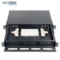 Panneau de brassage fibre optique 1U SC Duplex 24 fibres, boîtier de distribution fibre optique ODF 24 ports, panneau de brassage fibre optique sur rail DIN pour FTTH