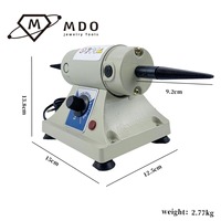 Machine de polissage et de meulage rotative à double tête DM-3 pour bijoux, vitesse variable 7000 tr/min, polisseuse de table à double tête