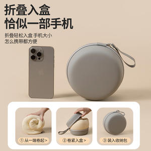 Oreiller en mousse à mémoire de forme en forme de U, portable, pour le soutien du cou, pour les voyages, le bureau, la sieste, beige, gris, bleu clair, bleu foncé - Product Image 5