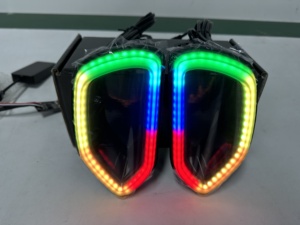 2015 + Flow Series LED <span class=keywords><strong>Halo</strong></span> Ring Light Cargador Front Grill Snorkel con APP Control New Condition - Product Image 6