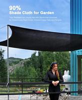 Filet d'ombrage agricole 35%-90% noir, plusieurs couleurs, toile d'ombrage de jardin robuste en PE/HDPE, pliable