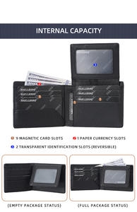 Cartera de Cuero Genuino para <span class=keywords><strong>Hombre</strong></span>, Tarjetero de Lujo, Cartera de Diseñador 2025, Billetera Bifold con Múltiples Ranuras para Tarjetas, Cartera Pequeña y Delgada para <span class=keywords><strong>Hombre</strong></span> - Product Image 4