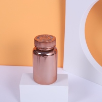 Récipient HDPE noir direct d'usine 150-200ml avec capuchon à double verrouillage, pot de col de 47mm bouteille de supplément
